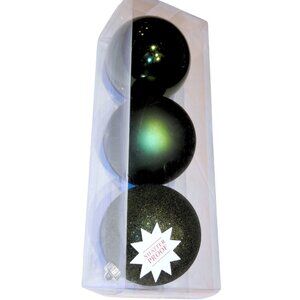 VIRAL Hobby Lobby Dark Green Ornaments 150mm XL 6” Set of 3‎